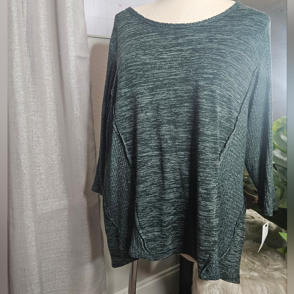 Notations 2X Dark Green Long Sleeve shirt